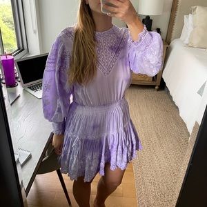 LoveShackFancy Viola dress in Lavender